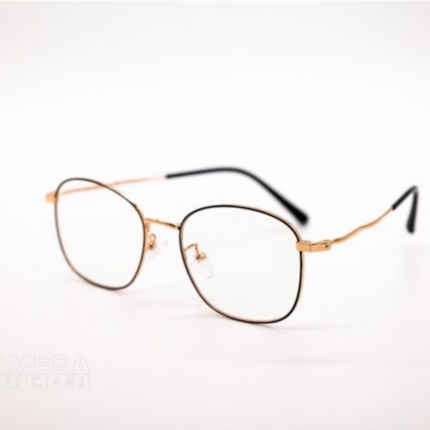 Premium Omega Geometric Metal Optical Frame