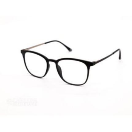 Classic Black Frame with Magnetic Clip-On Sunglasses